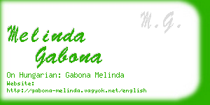 melinda gabona business card